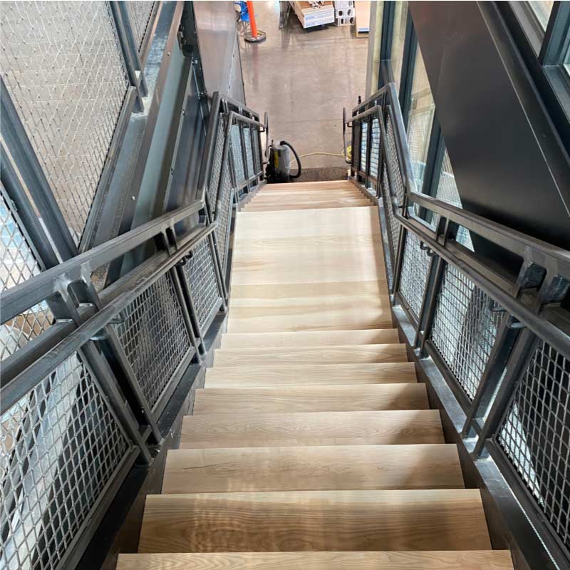 A staircase in progress. Watch as we transform this space into a beautiful focal point