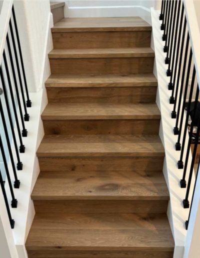 modern hardwood staircase