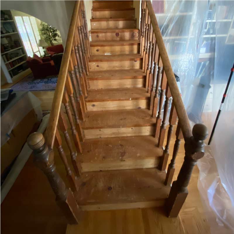 old wood staircase